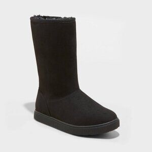 NEW! Girls' Shearling Style Winter Boots, Black - Cat & Jack, Natalia